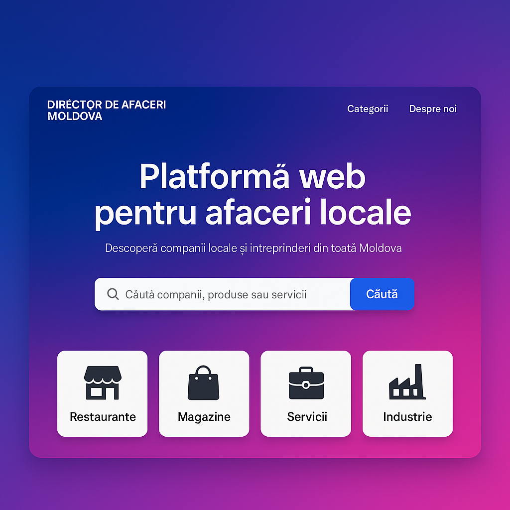Magazin online pentru afaceri din Moldova